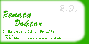 renata doktor business card